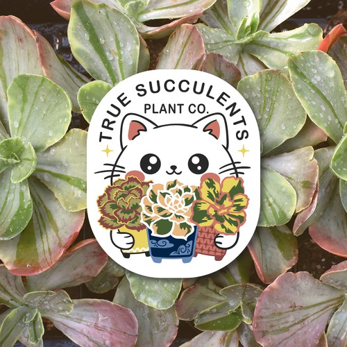 Vector design with the title 'Sticker for an online 🌿 plant nursery'