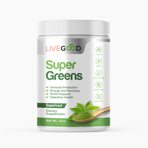 Green label with the title 'SUPER GREEN'