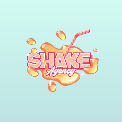 Shake logo with the title 'Shake Agency logo design concept'