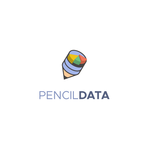 Pie chart design with the title 'Pencil Data Logo'
