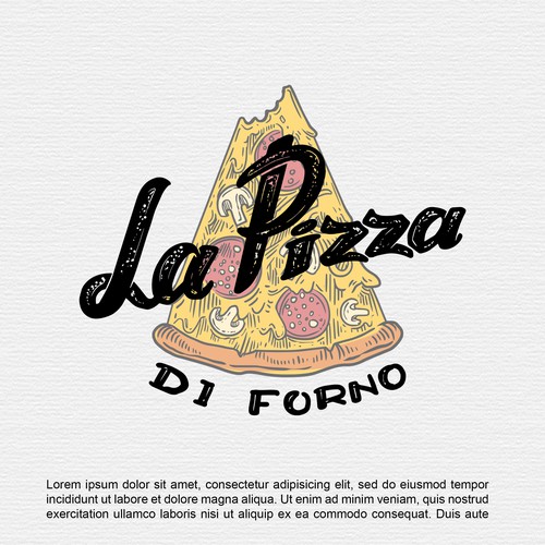 Pizza logo with the title 'La Pizza'
