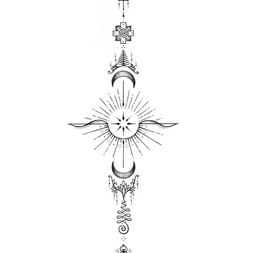 Sacred geometry design with the title 'Divine Feminine'