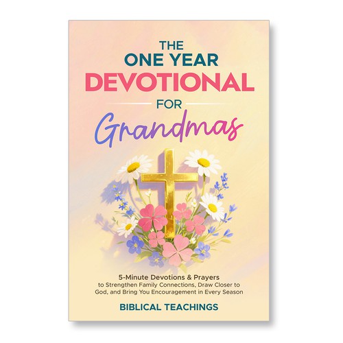 Devotional book cover with the title 'The One Year Devotional for Grandmas:'