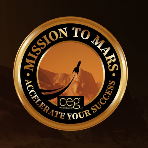 Mission design with the title 'Modern Logo for Mission to Mars'