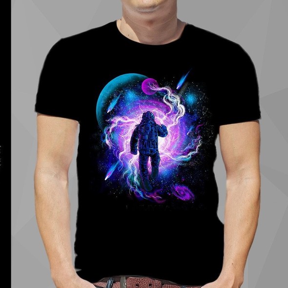 Art t-shirt with the title 'astronaut blackhole'