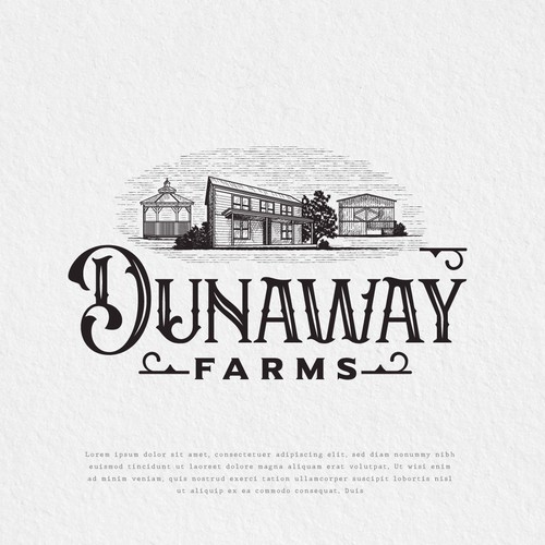 Farm design with the title 'Logo design for a farm'