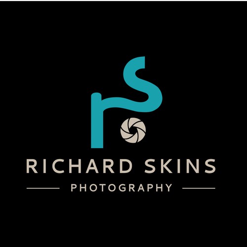 Aperture design with the title 'Create a fresh and striking brand identity for Richard Skins Photography'