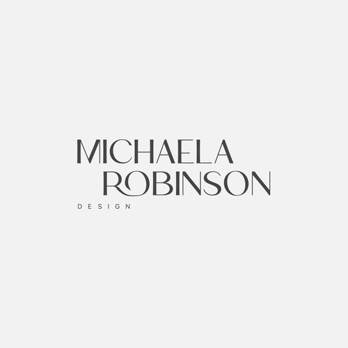 Typeface design with the title 'Michaela Robinson Design'