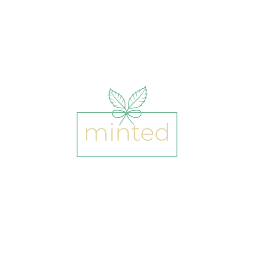 Ribbon logo with the title 'Minimal Gift Minted Logo'
