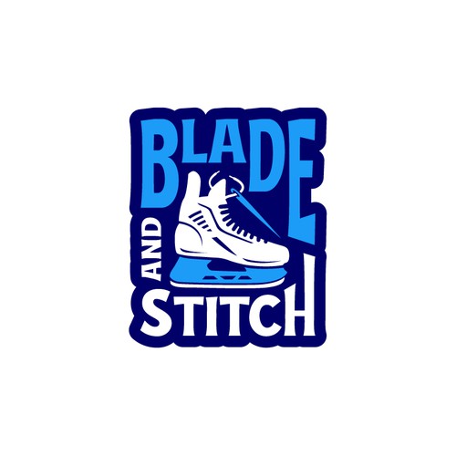 Skate logo with the title 'Blade And Stitch'