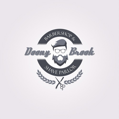 Razor logo with the title 'A logo and business card concept for Donny Brook Barbershop & Shave Parlor'