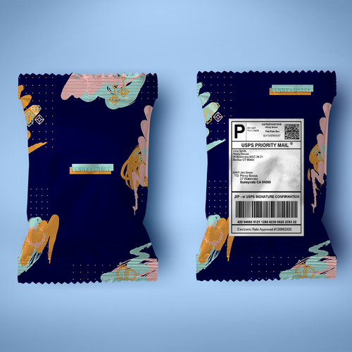 Mail design with the title '"Penny + Grace" Mailing Package Design'