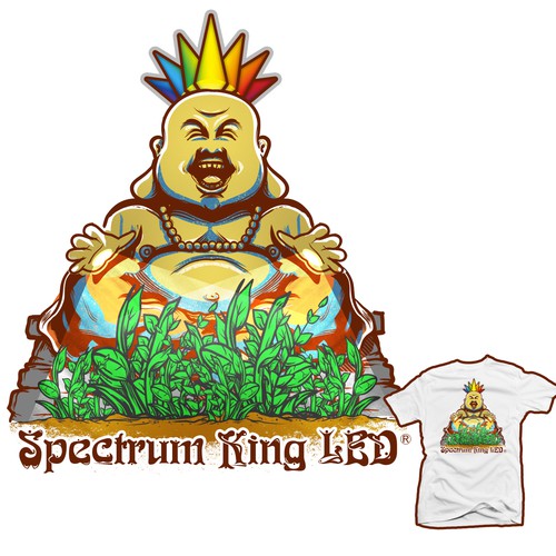Buddha design with the title 'Spectrum King Buddha'