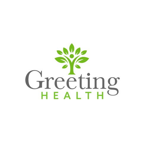 Sprout design with the title 'Greeting Health LLogo'