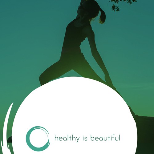 Square design with the title 'Healthy Is Beautiful Design'