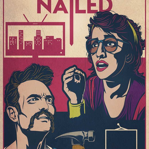 Vector design with the title 'Nailed Film Poster'