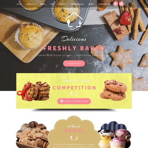 Parallax website with the title 'Food & Drink'