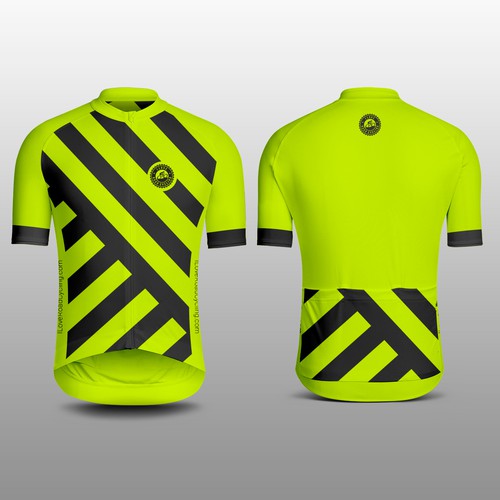Neon design with the title 'Hi Viz Cycling Jersey'