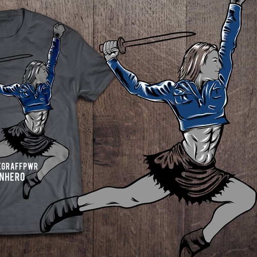 Fitness t-shirt with the title 'tshirt design for martial artist/entertainer'