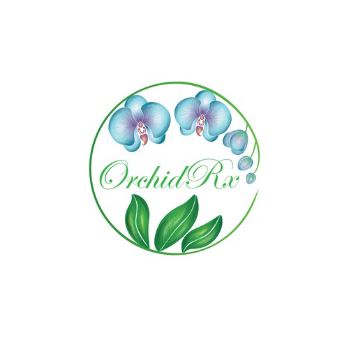 Flower shop logo with the title 'Logo OrchidRx'