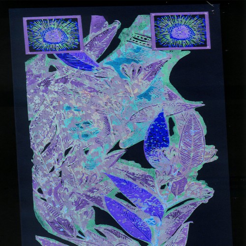 Natural artwork with the title 'Fabric Design'