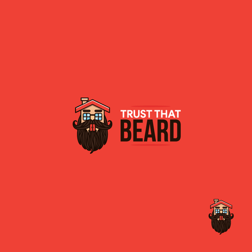 Cartoon design with the title 'Logo proposal for "Trust That Beard"'