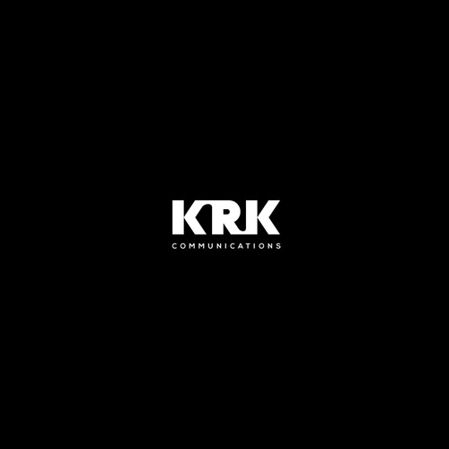 Communication logo with the title 'Typographic logo for KRK'