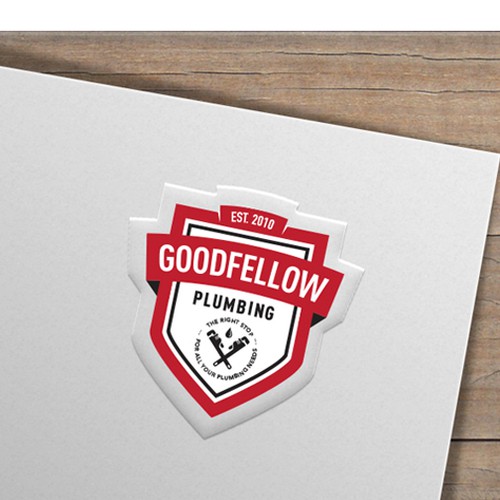 Pipe logo with the title 'GOODFELLOW PLUMBING SERVICE'
