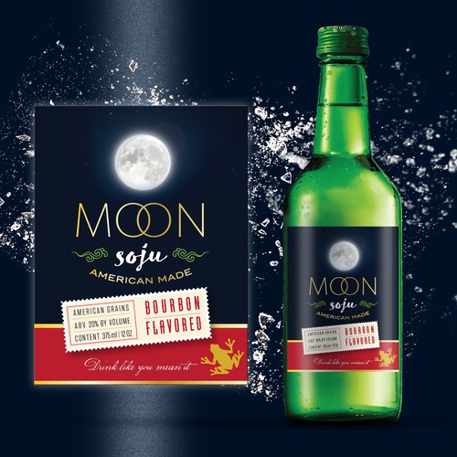 Winner label with the title 'Winning bottle label design'