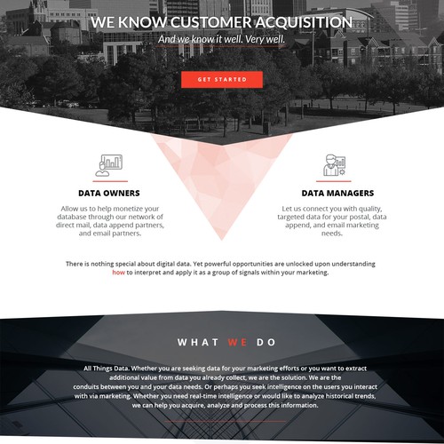 Internet website with the title 'Website design for Red3i'