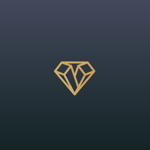 Diamond design with the title 'Abstract Real Estate Brandmark'