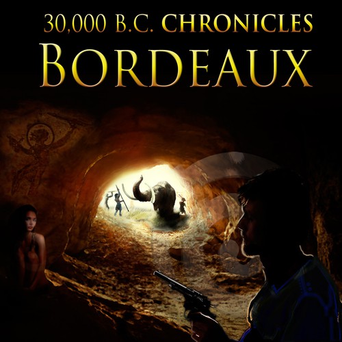 Time travel book cover with the title 'Book cover for novel'