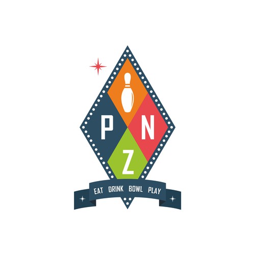 Bowling logo with the title 'Retro Bowling'