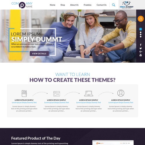 Custom website with the title 'Clean, creative design for Education site '