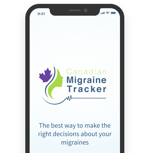 Tracker design with the title 'App Design for the Migraine Tracker/Diary'