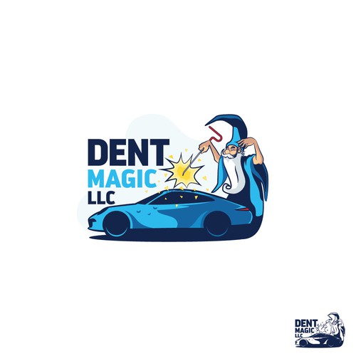 Wizard logo with the title 'Magic Logo for dent healer.'