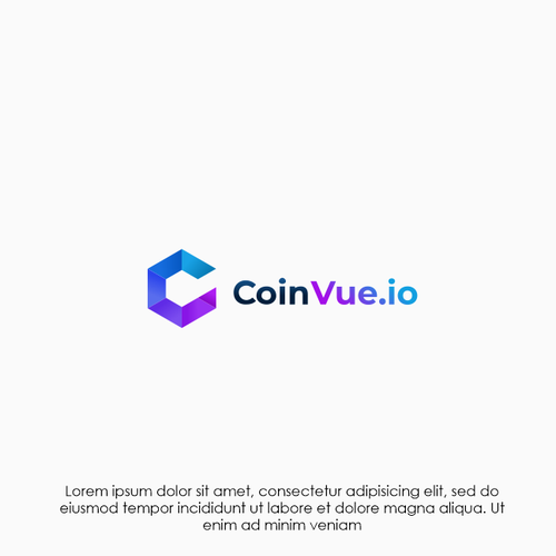 Wallet design with the title 'Logo Concept for Coin Vue'