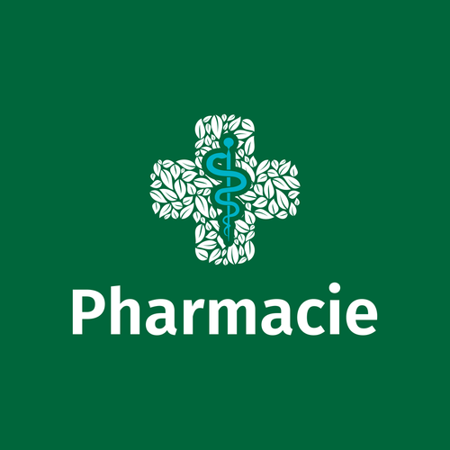 Medical logo with the title 'Pharmacy logo'
