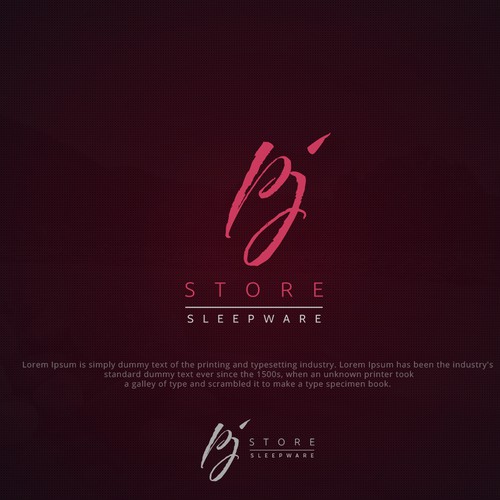 Online store brand with the title 'PJ Store | Online Fashion Store Logo Design'