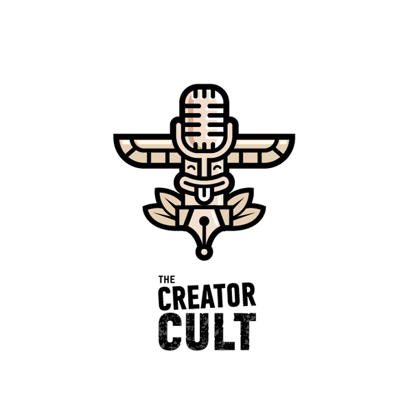 Tribal logo with the title 'Podcast logo concept'