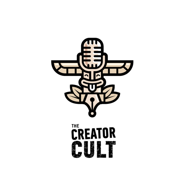 Vector design with the title 'Podcast logo concept'