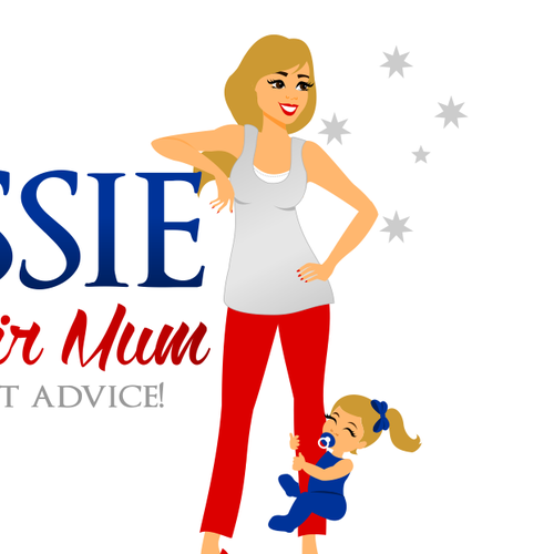 Mom design with the title 'Logo Design for Aussie Au Pair Mum!'