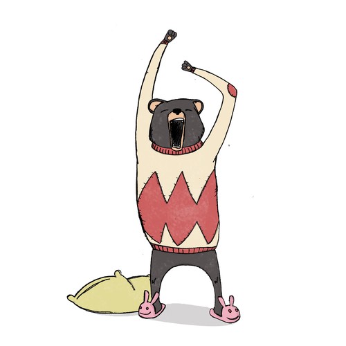 Funny artwork with the title 'Mug illustration'