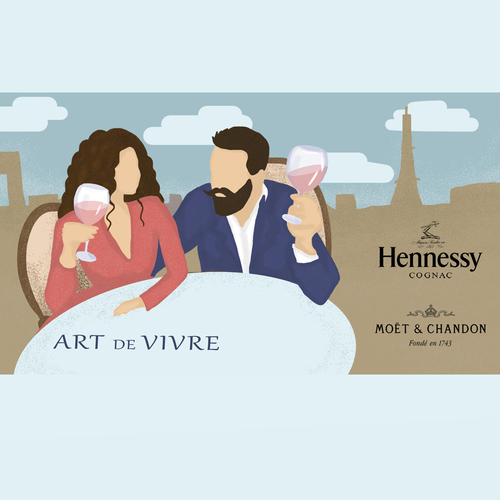 Drink illustration with the title 'Life style illustration'