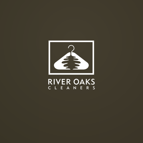 Oak leaf logo with the title 'New logo wanted for River Oaks Cleaners'