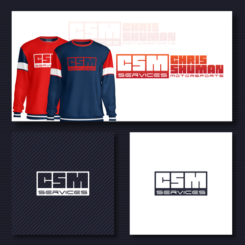 Stencil design with the title 'CSM Services'