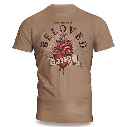 Heart t-shirt with the title 'Design a vintage shirt for teenager'