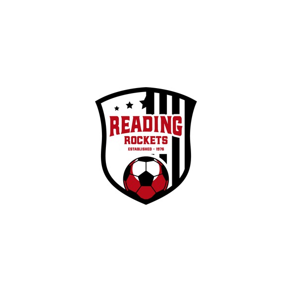 Football logo with the title 'Soccer football logo design'