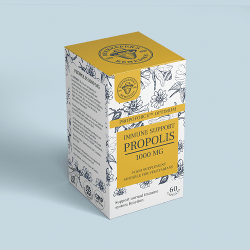 Yellow packaging with the title 'Propolis'