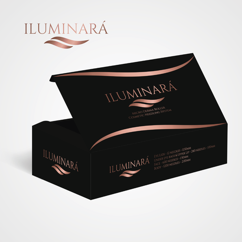Sophisticated packaging with the title 'Packaging Iluminara'